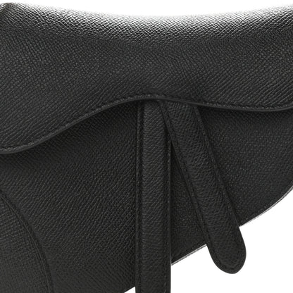 Christian Dior Grained Calfskin Mini Saddle Bag Black 7 of 9