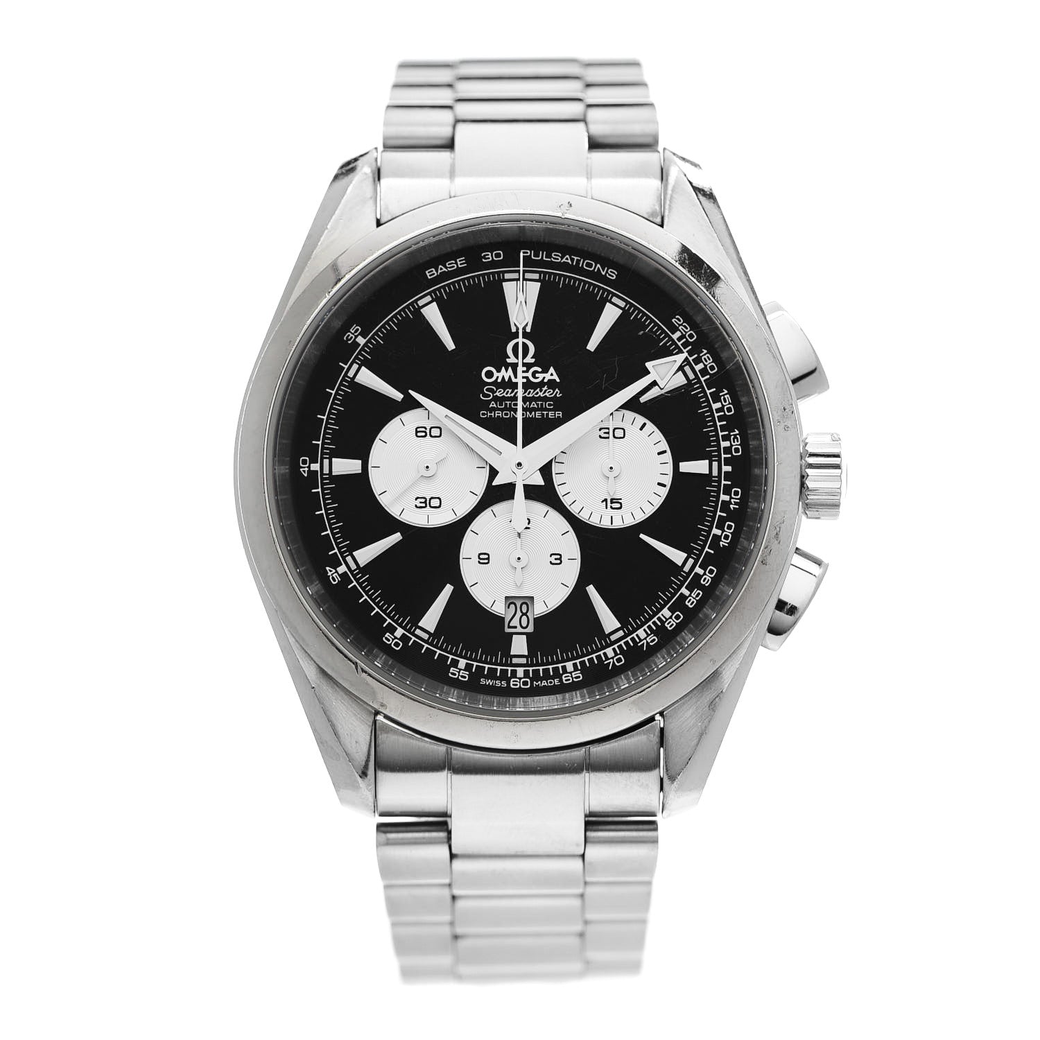 Omega Stainless Steel 42mm Seamaster Aqua Terra Chronograph Automatic Watch Black 221.10.42.40.01.002 1 of 8