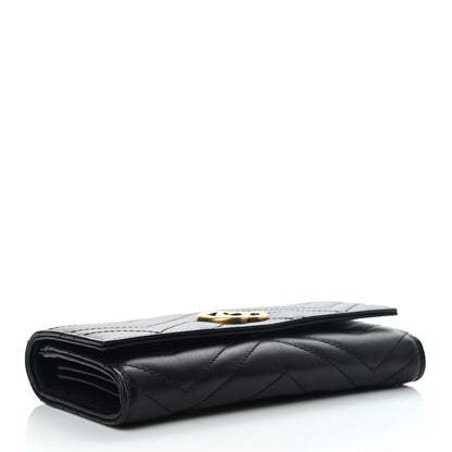 Gucci Calfskin Matelasse GG Marmont Continental Wallet Black 3 of 6