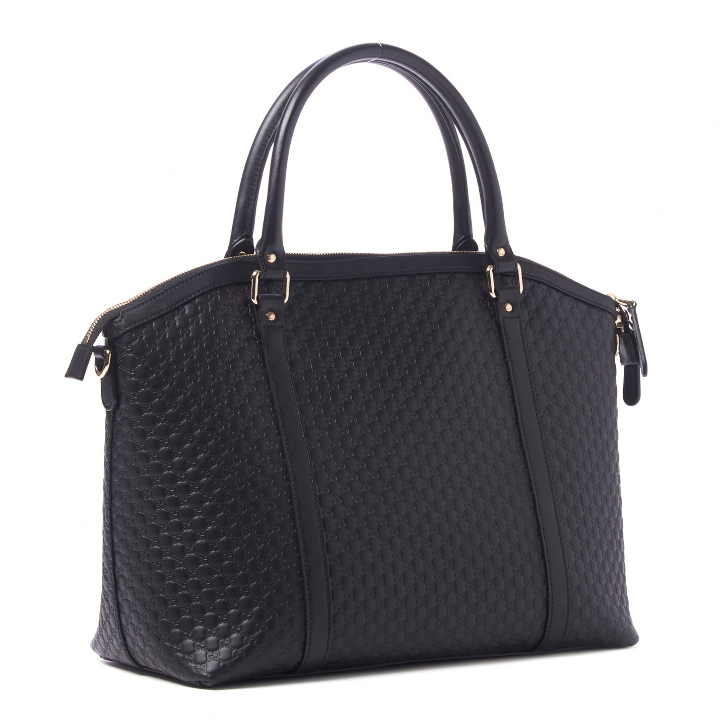 Soft Microguccissima Large Dome Satchel Black