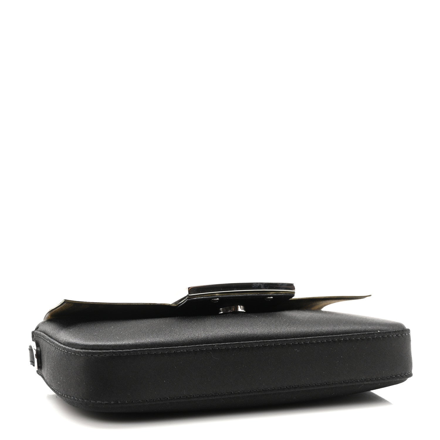 Fendi Silk Satin Phone Baguette Black 4 of 9