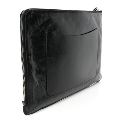 Chanel Calfskin Large Feministe Maize Feminine Pouch Clutch Black 3 of 7