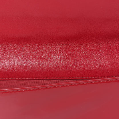 Christian Dior Patent Cannage Lady Dior Convertible Clutch Red 9 of 12