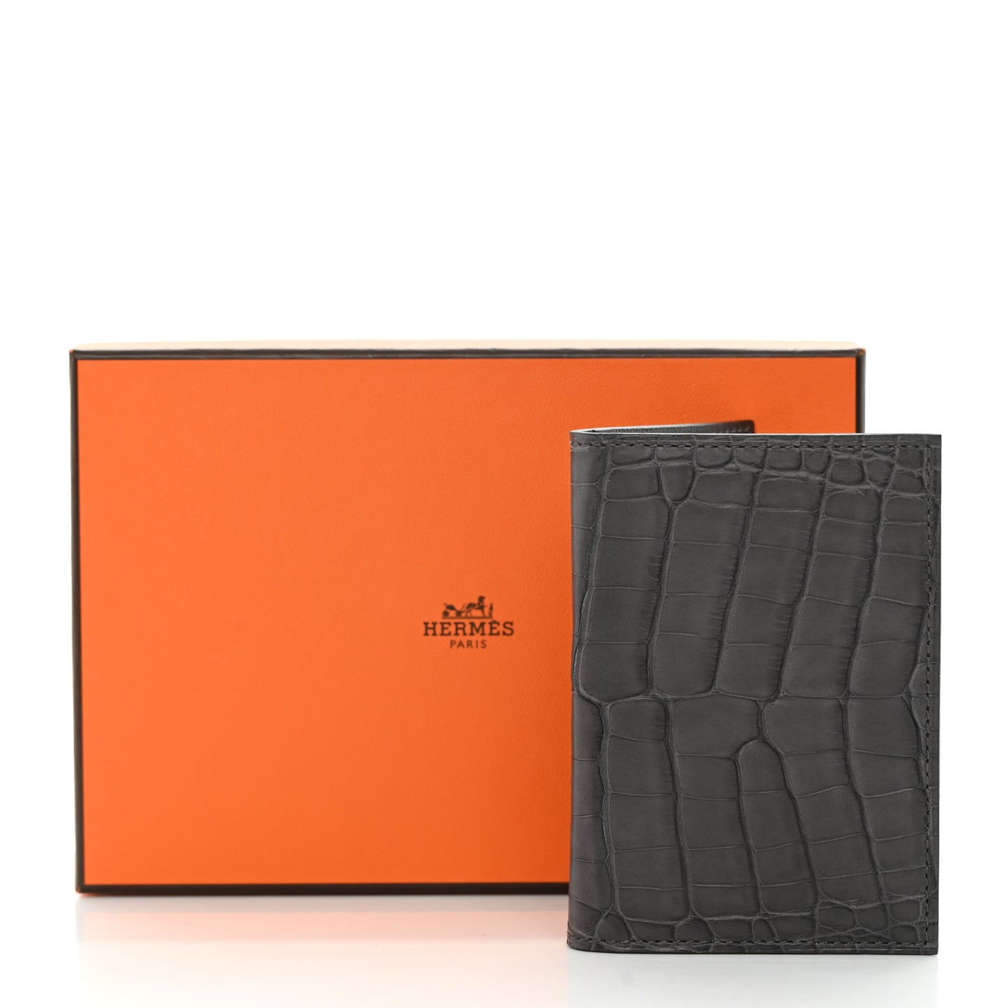 Matte Alligator MC2 Euclide Card Holder Graphite