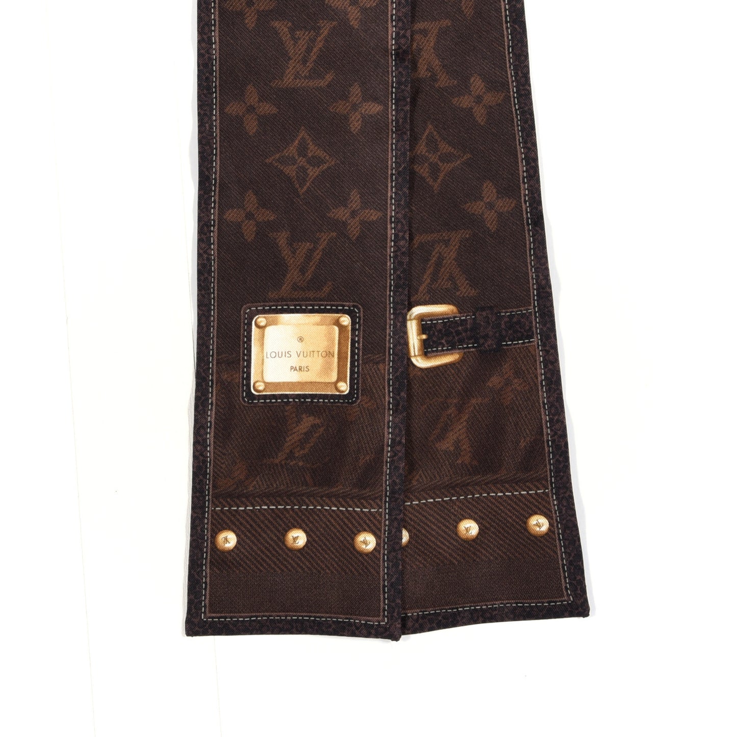 Silk Monogram New Denim Bandeau Ebene