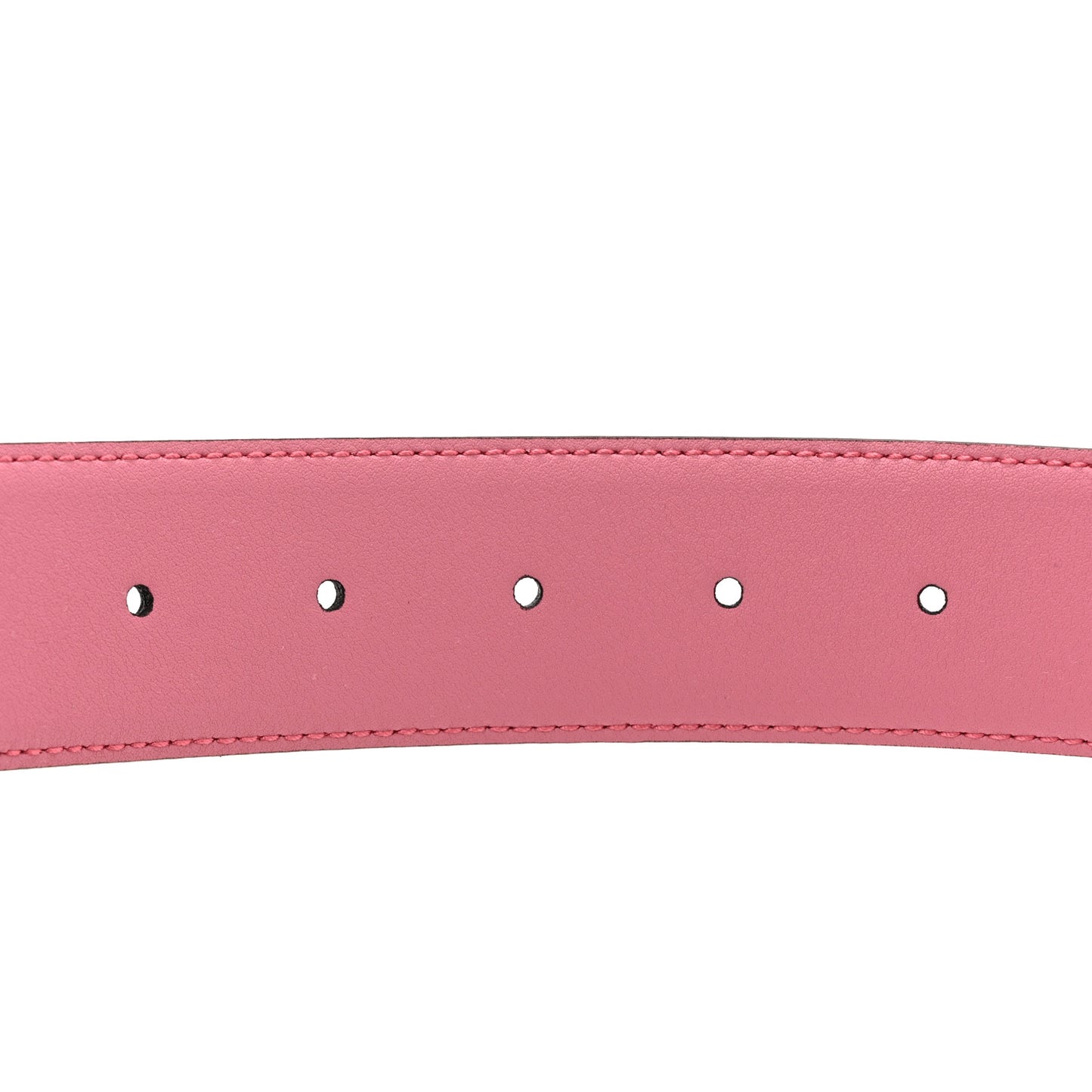 Moon Calfskin Interlocking G 37mm Belt 90 36 Glossy Pink
