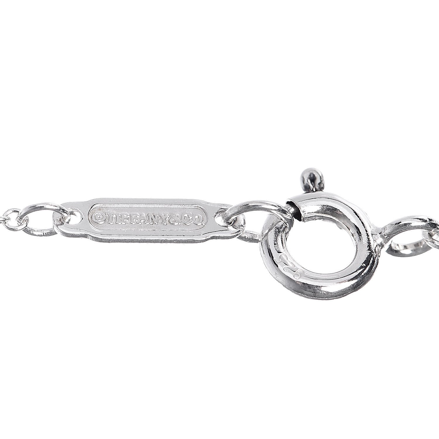 Tiffany Sterling Silver Rubedo 1837 Interlocking Circles Pendant Necklace 12 of 13