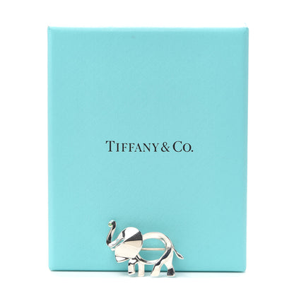 Tiffany Sterling Silver Tsavorite Save the Wild Elephant Brooch 4 of 4