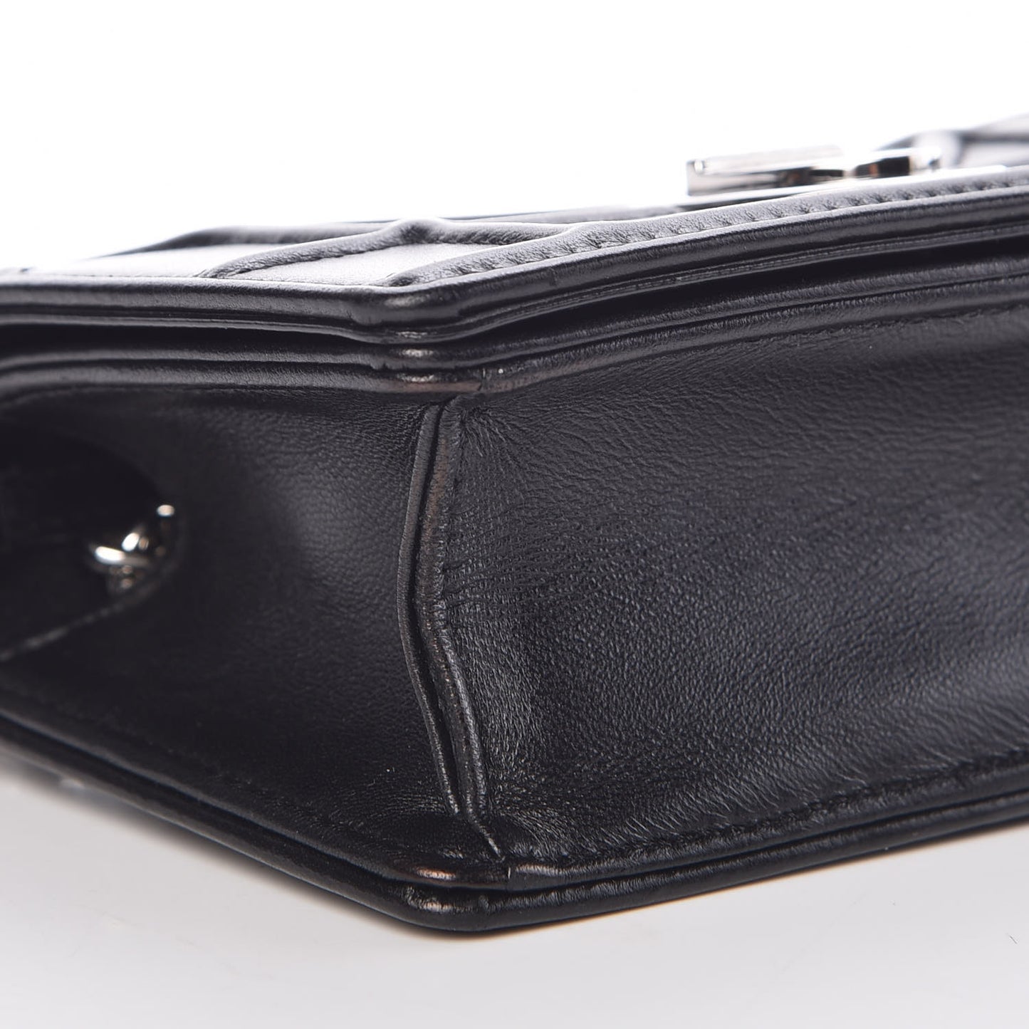 Lambskin Baby Diorama Flap Bag Black