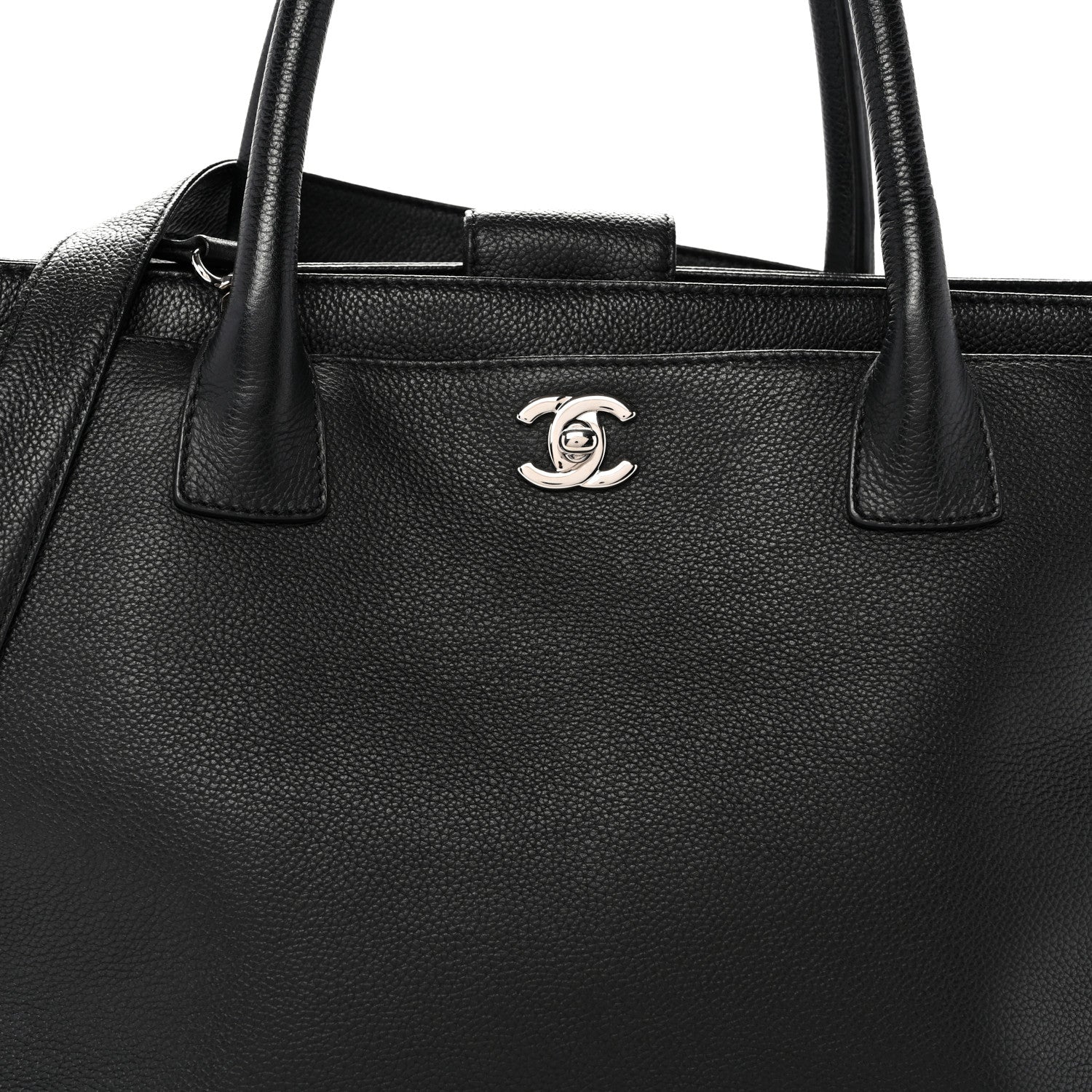 Chanel Calfskin Cerf Executive Shopper Tote Black 9 of 15