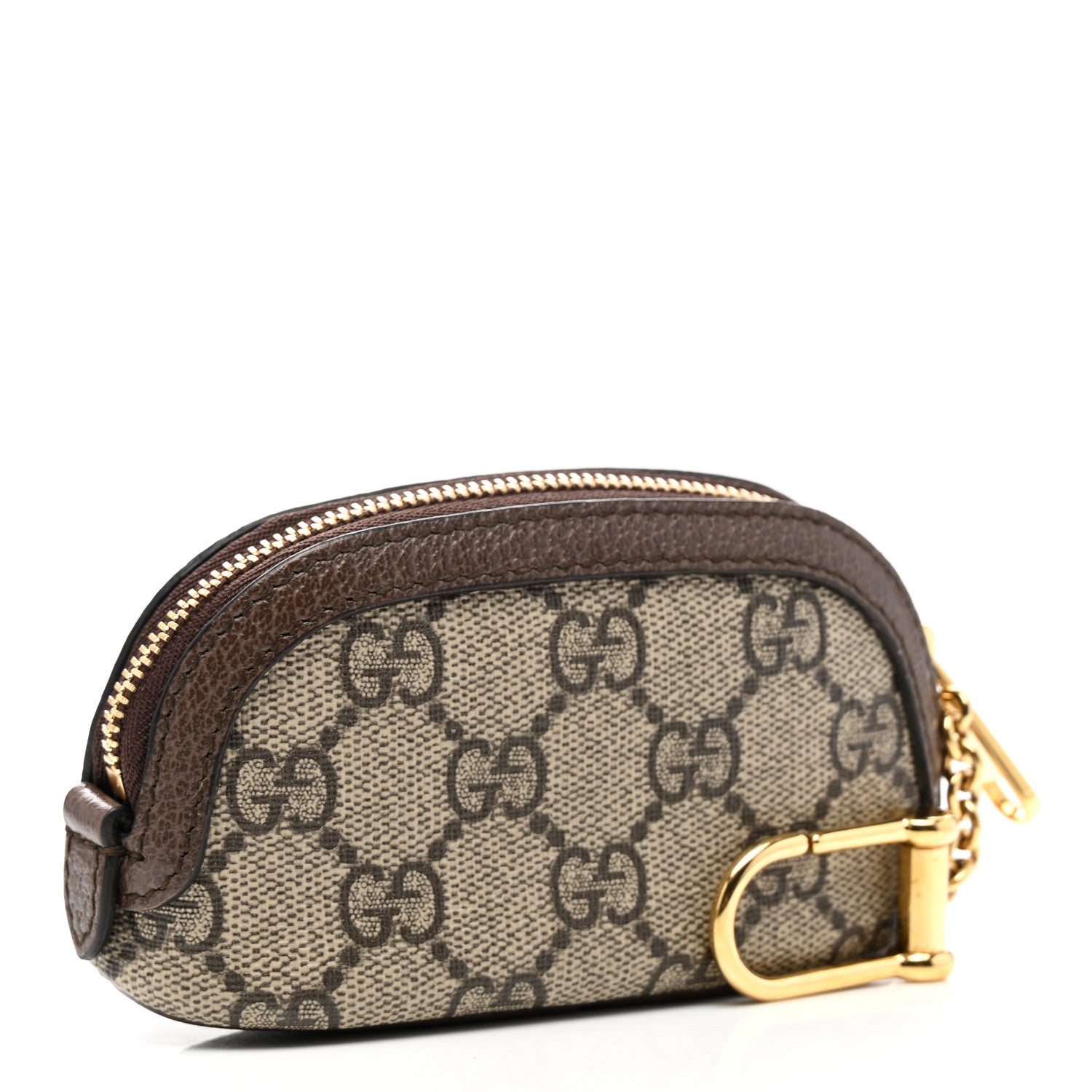 Gucci GG Supreme Monogram Web Ophidia Dome Key Pouch Beige New Acero 3 of 8