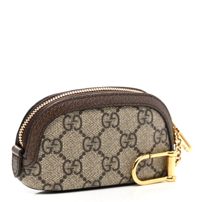 Gucci GG Supreme Monogram Web Ophidia Dome Key Pouch Beige New Acero 3 of 8