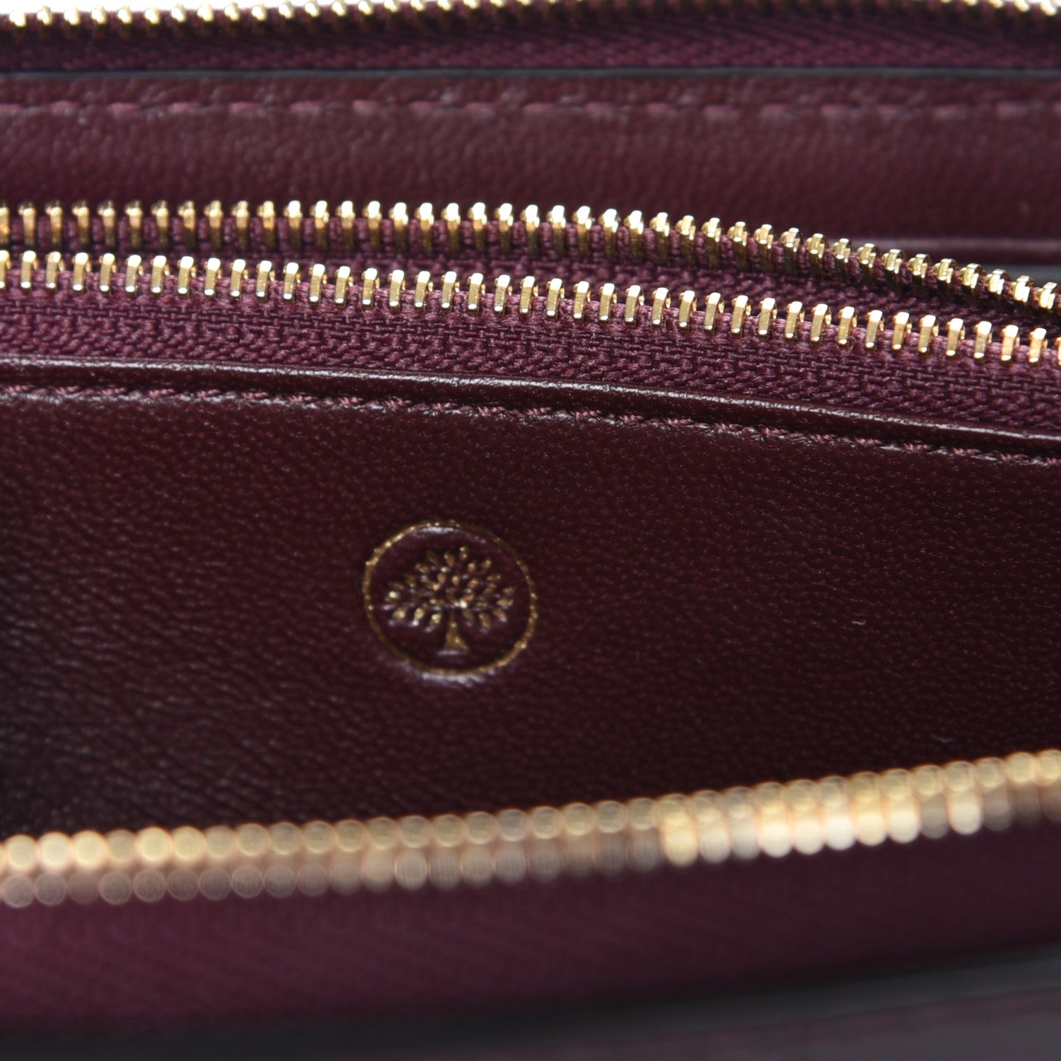 Mulberry Crocodile Embossed Medium Zip Around Wallet Burgundy 6 of 8