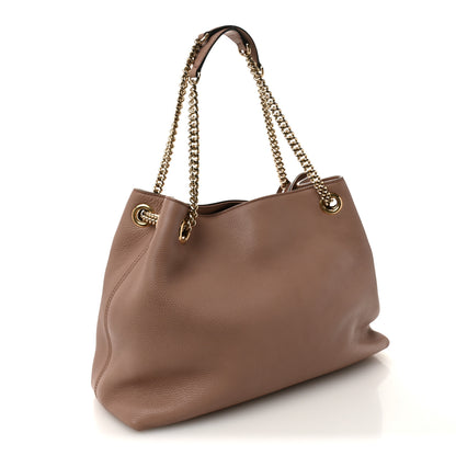 Gucci Pebbled Calfskin Medium Soho Chain Shoulder Bag Camelia 5 of 23