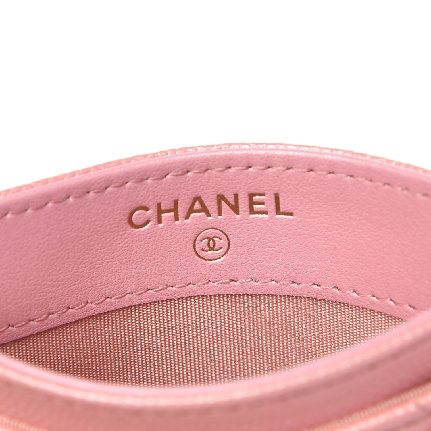 Chanel Iridescent Caviar Quilted Card Holder Rose Pink 6 of 13