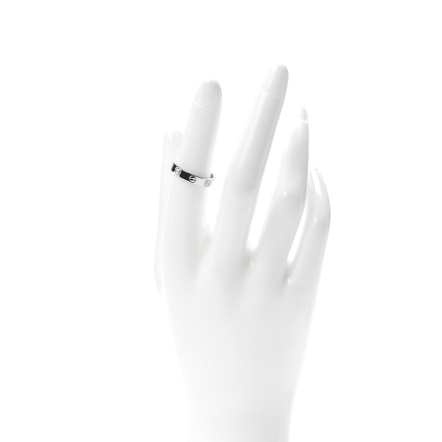 18K White Gold 3.5mm LOVE Wedding Band Ring 52 6
