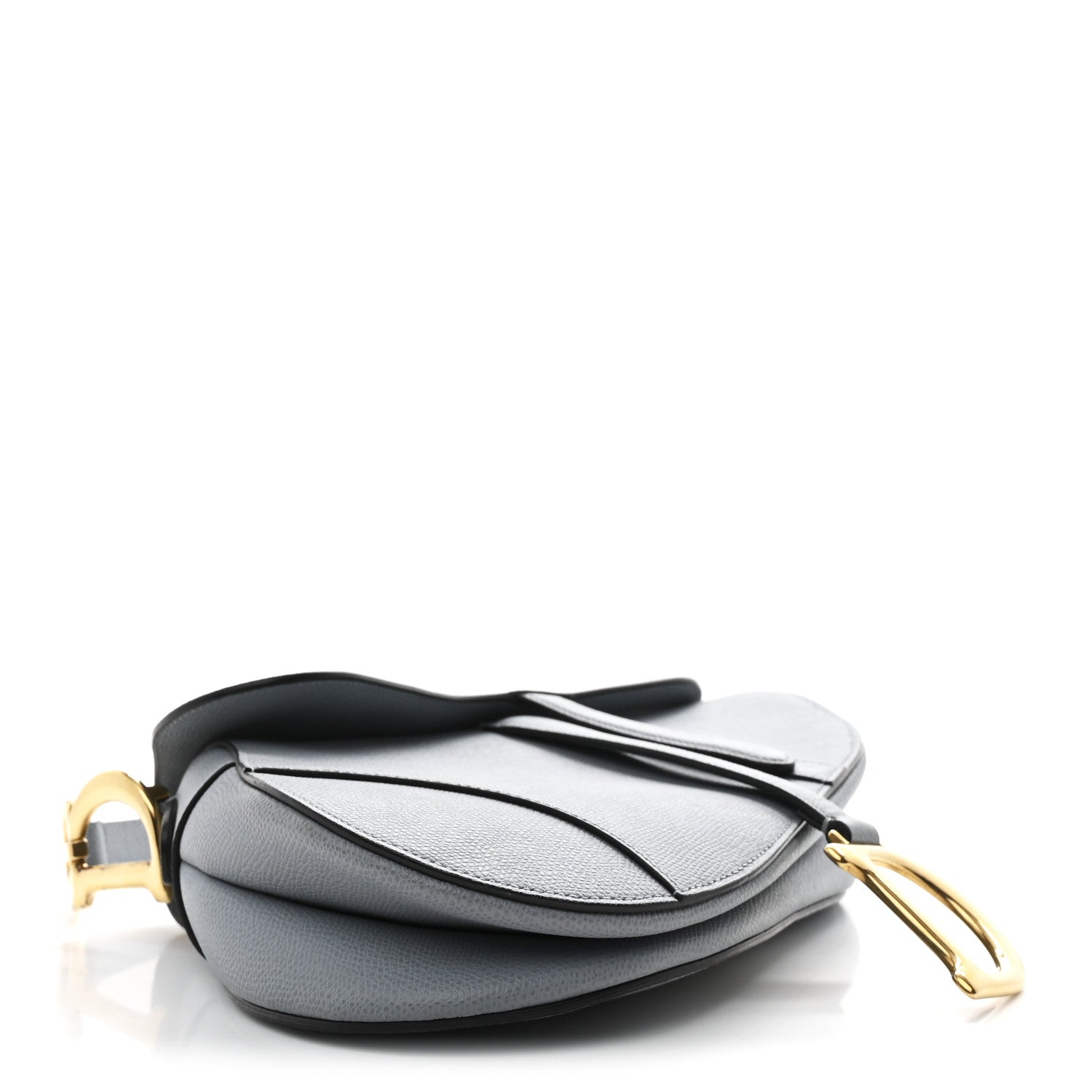 Christian Dior Grained Calfskin Saddle Bag Sky Blue 4 of 10