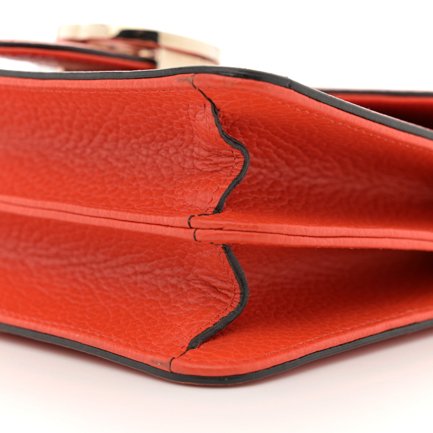 Dollar Calfskin Small Interlocking G Shoulder Bag Sun Orange
