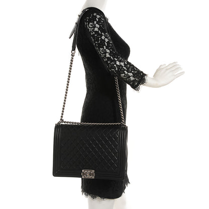 Chanel Lambskin Quilted New Medium Boy Flap Black 2 of 8