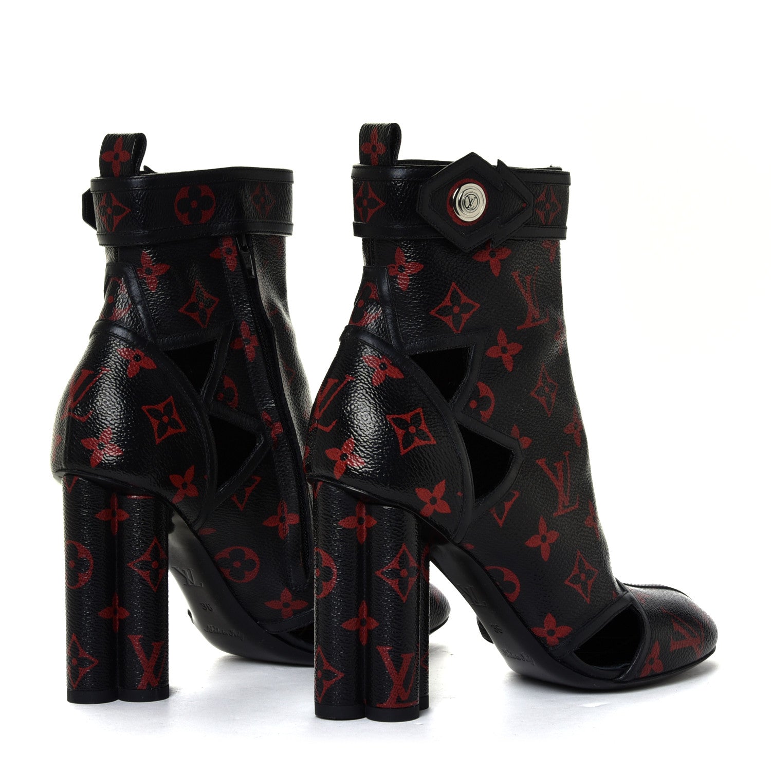 Louis Vuitton Monogram Infrarouge Logomania Ankle Boots 36 Black 5 of 12