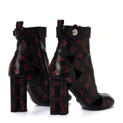 Louis Vuitton Monogram Infrarouge Logomania Ankle Boots 36 Black 5 of 12