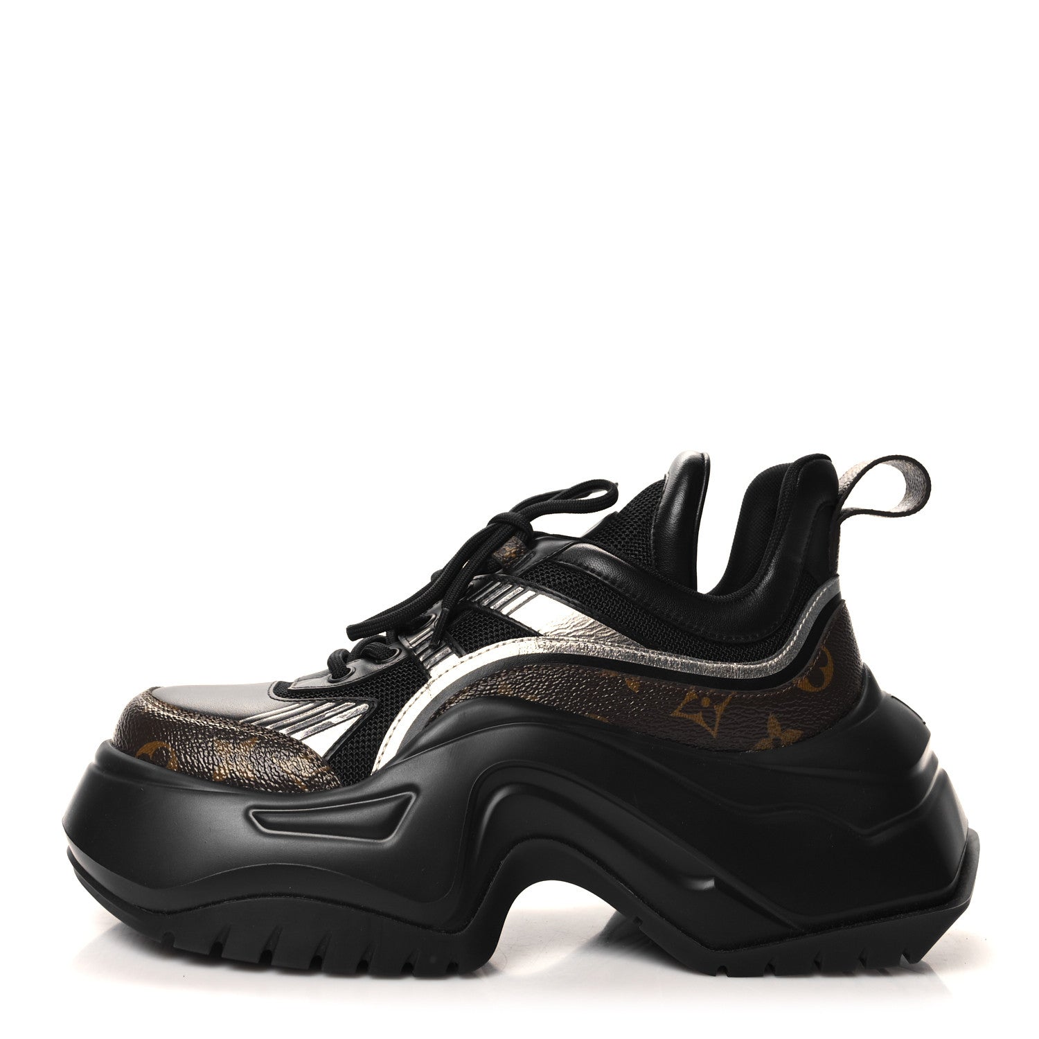 Louis Vuitton Calfskin Monogram LV Archlight 2.0 Platform Sneakers 39 Black 1 of 8