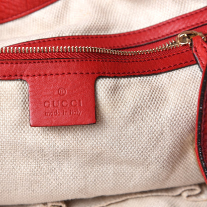 Gucci Pebbled Calfskin Medium Soho Shoulder Bag Red 6 of 12