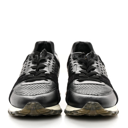 Louis Vuitton Nubuck Calfskin Perforated Run Away Sneakers 38.5 Black 2 of 16