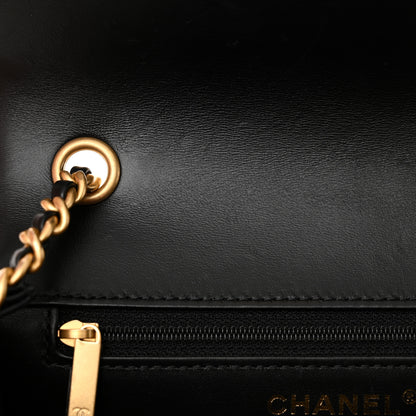 Chanel Shiny Lambskin Quilted Mini Maxi CC Flap Black 11 of 13
