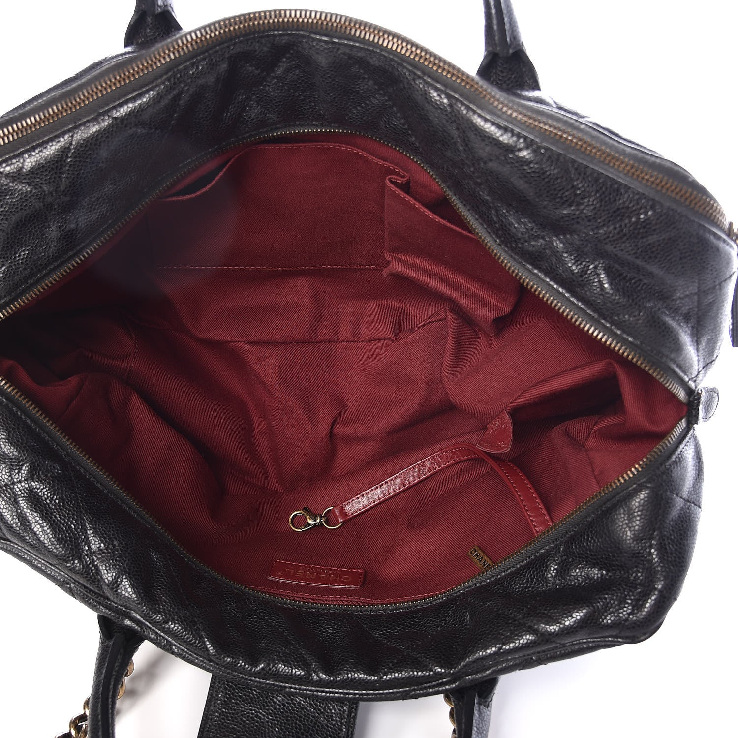 Chanel Crumpled Grained Calfskin Shiva Bowler Black 6 of 14