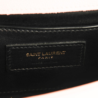 Saint Laurent Grain De Poudre Small Classic Monogram Satchel Pale Pink 7 of 8