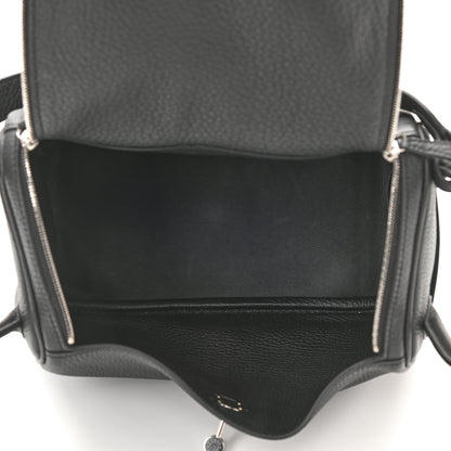 Hermes Taurillon Clemence Lindy 26 Black 5 of 12