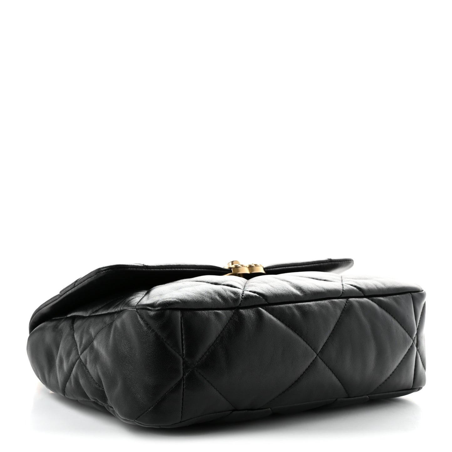Lambskin Quilted Large Chanel 19 Flap Black