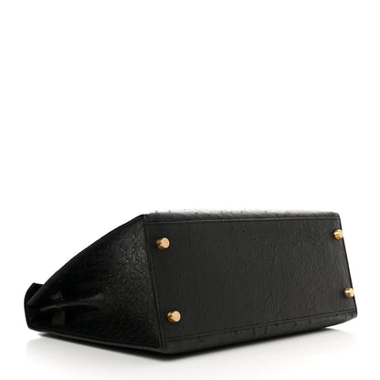Hermes Ostrich Kelly Sellier 28 Black 4 of 18