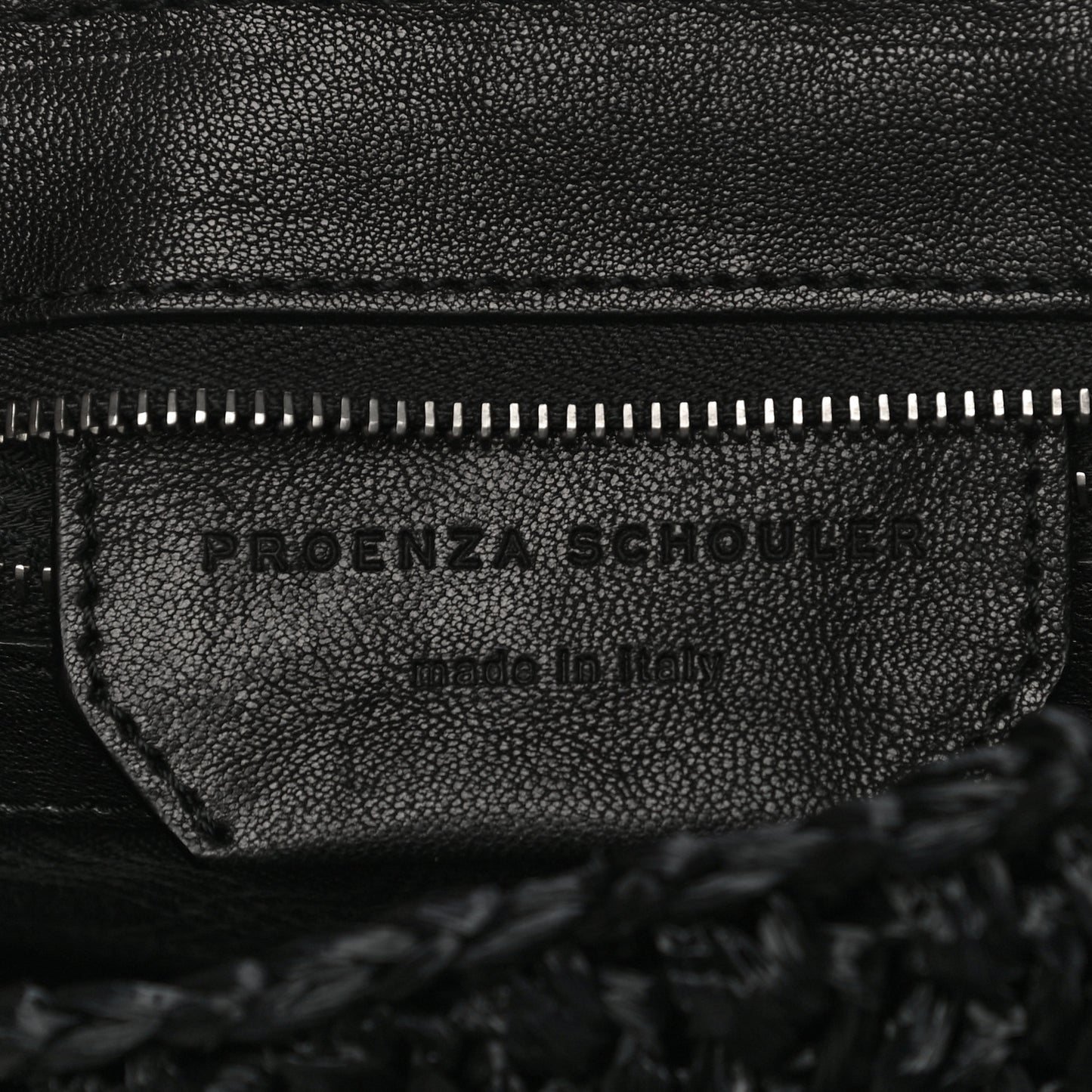 Lambskin Raffia PS1 Pochette Clutch Black