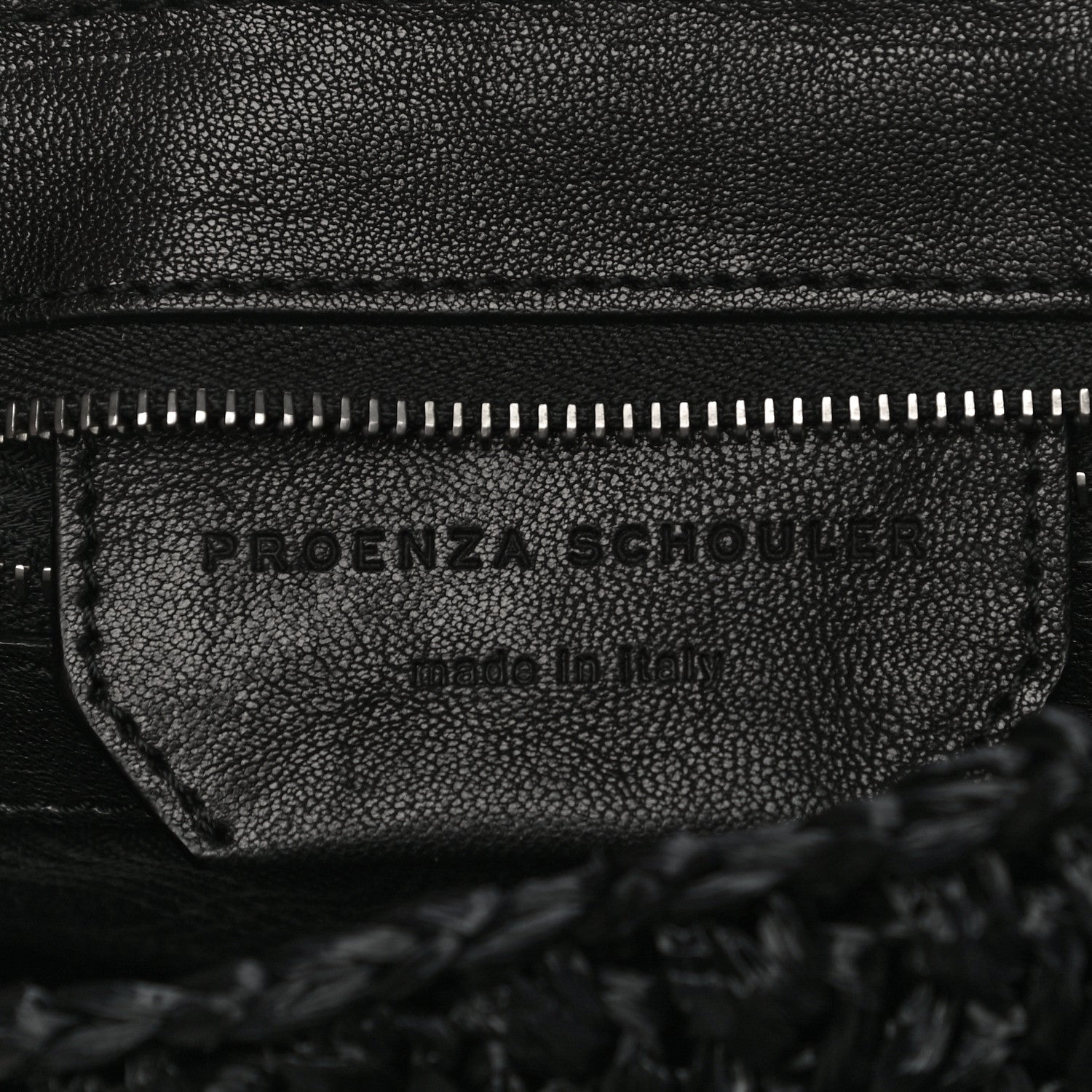 Proenza Schouler Lambskin Raffia PS1 Pochette Clutch Black 6 of 9