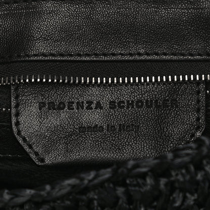 Proenza Schouler Lambskin Raffia PS1 Pochette Clutch Black 6 of 9