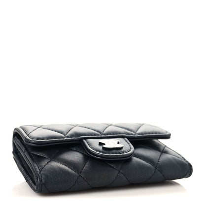 Chanel Lambskin Quilted Flap Card Holder Wallet So Black 4 of 9