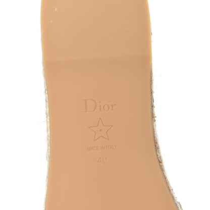 Christian Dior Calfskin Nicely-D Ankle Tie Espadrilles Flats 40 Black 6 of 7
