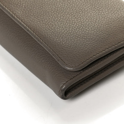 Prada Vitello Daino Metal Continental Flap Wallet Argilla 9 of 14