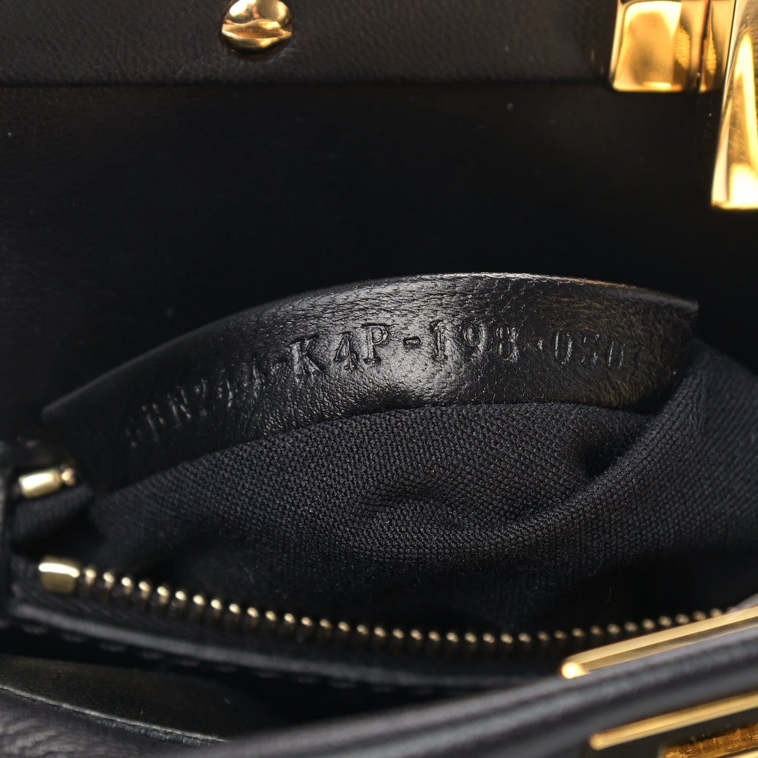 Fendi Nappa Mini Peekaboo Iconic Satchel Black 8 of 10