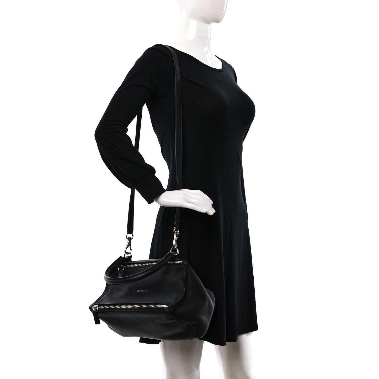 Sugar Goatskin Small Pandora Black