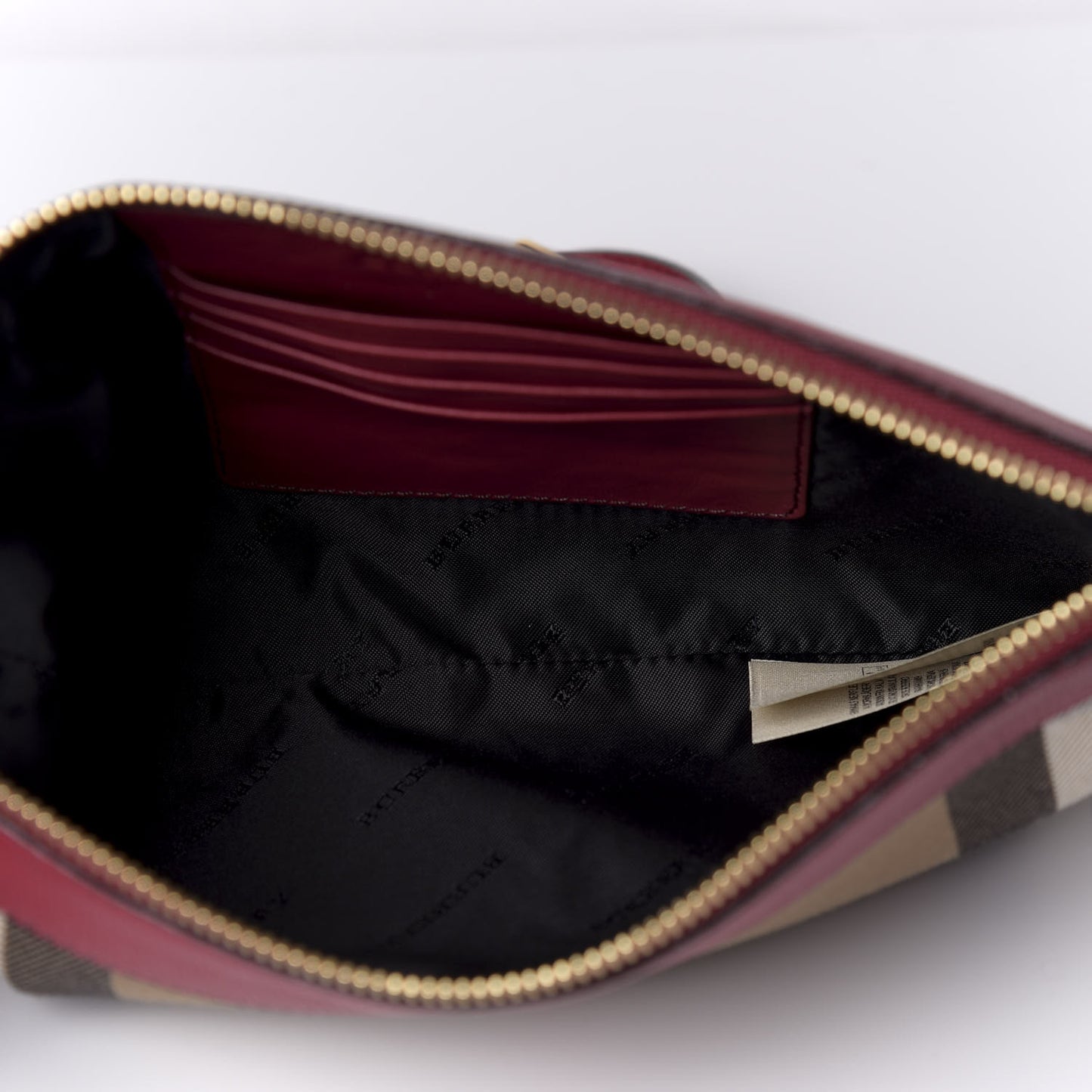 House Check Derby Peyton Crossbody Clutch Bag Russet Red