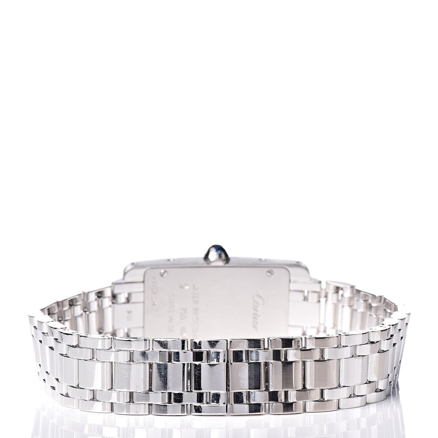 18K White Gold 19mm Tank Americaine Quartz Watch