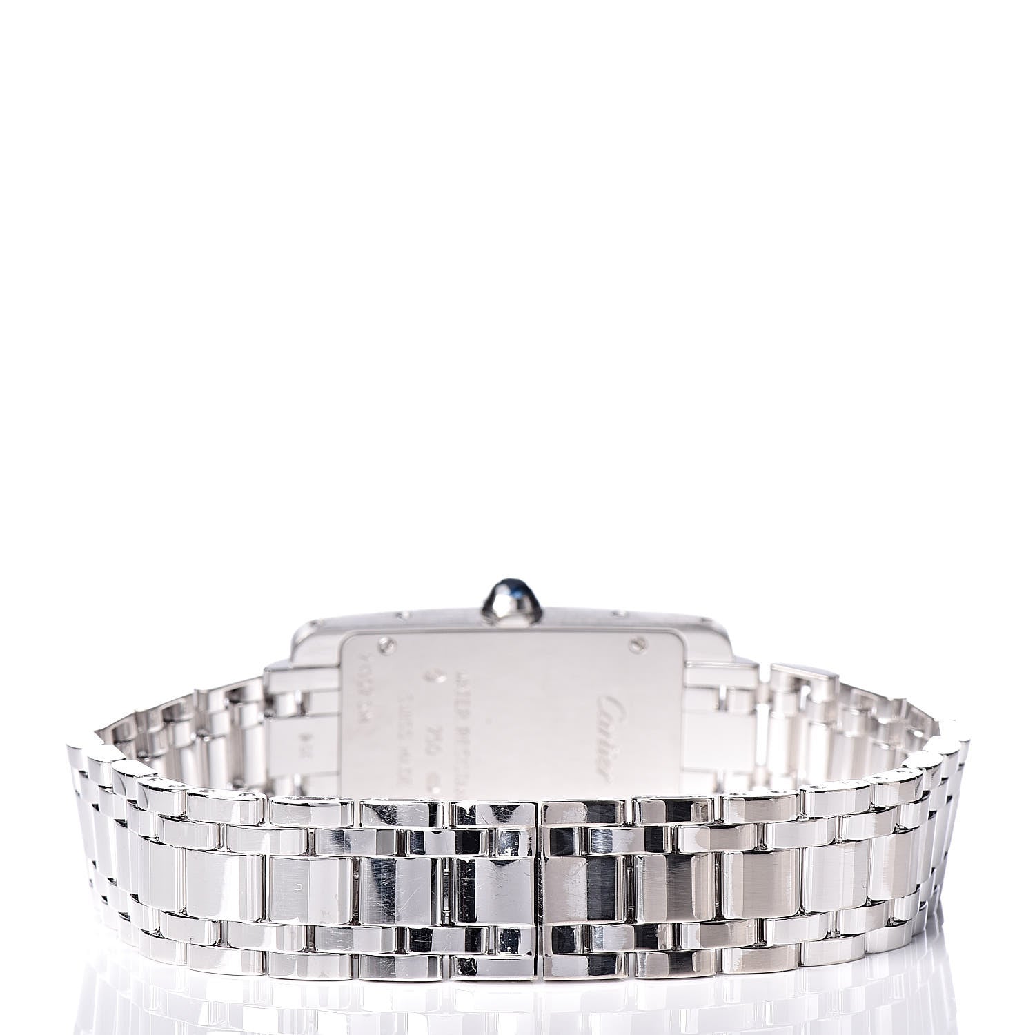 Cartier 18K White Gold 19mm Tank Americaine Quartz Watch 5 of 8