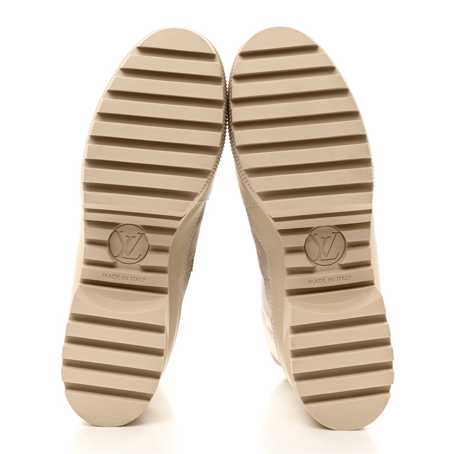 Louis Vuitton Suede Calfskin Monogram Laureate Platform Desert Boots 39 Taupe 5 of 8