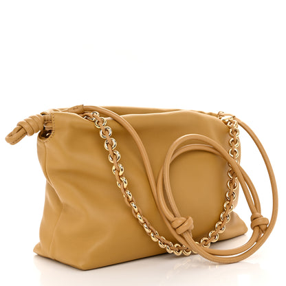 Loewe Mellow Nappa Donut Medium Chain Flamenco Knot Clutch Sahara 3 of 10