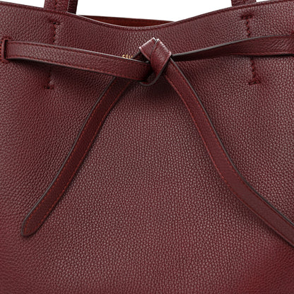 Celine Soft Grained Calfskin Small Belt Cabas Phantom Light Burgundy 8 of 10