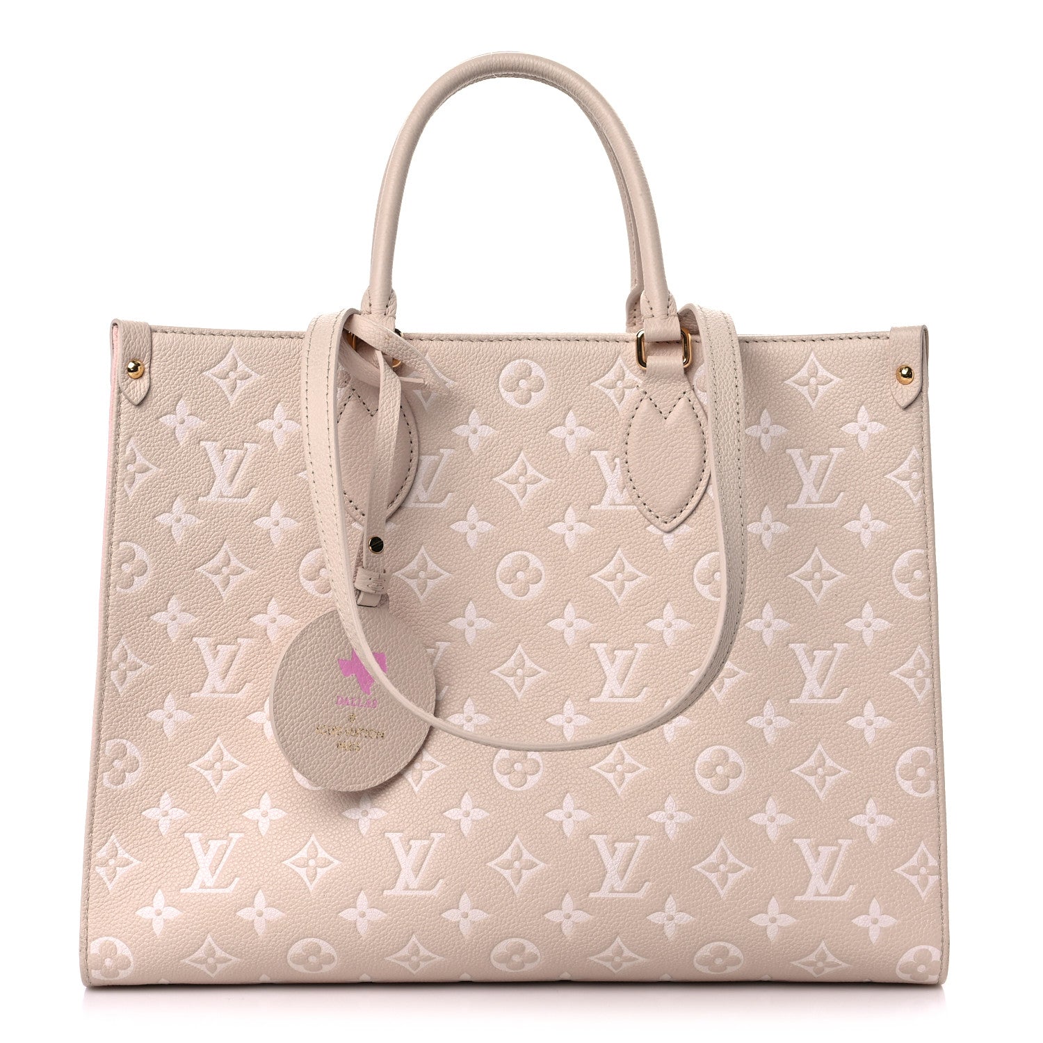 Louis Vuitton Empreinte Monogram Spring In The City Onthego MM Beige Pink Yellow 1 of 13