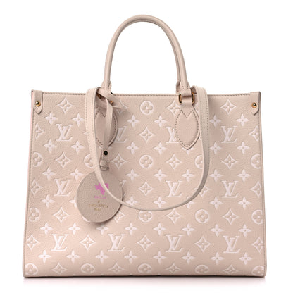 Louis Vuitton Empreinte Monogram Spring In The City Onthego MM Beige Pink Yellow 1 of 13
